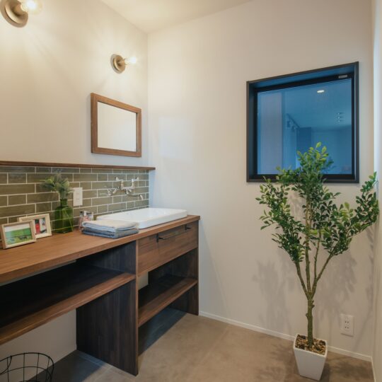 造作手洗いコーナー