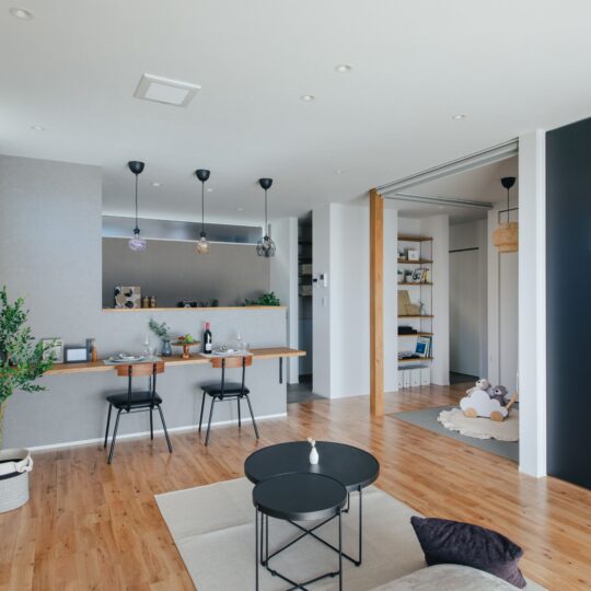 無垢材のリビング