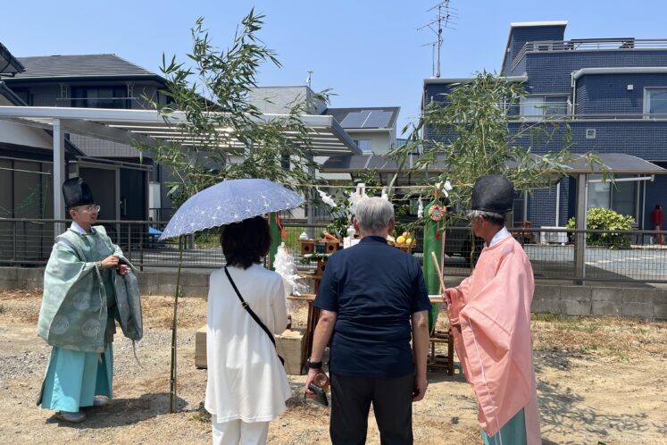 浜松市O様　雲一つない快晴のもと、地鎮祭を行いました！